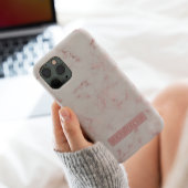 Moderne Rosy Gold Marble-telefoontas Case-Mate iPhone Case