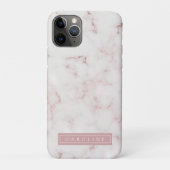 Moderne Rosy Gold Marble-telefoontas Case-Mate iPhone Case (Achterkant)