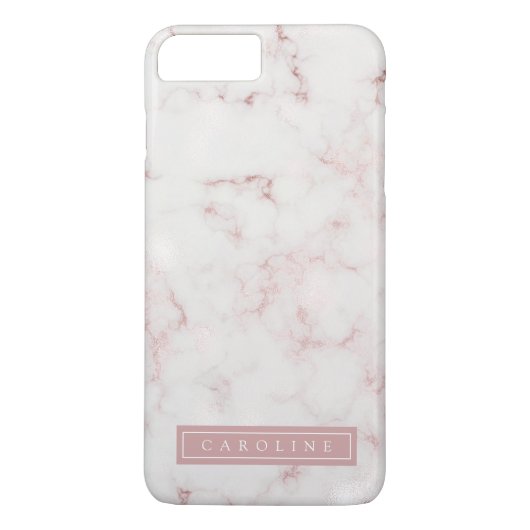 Moderne Rosy Gold Marble-telefoontas Case-Mate iPhone Case (Achterkant)