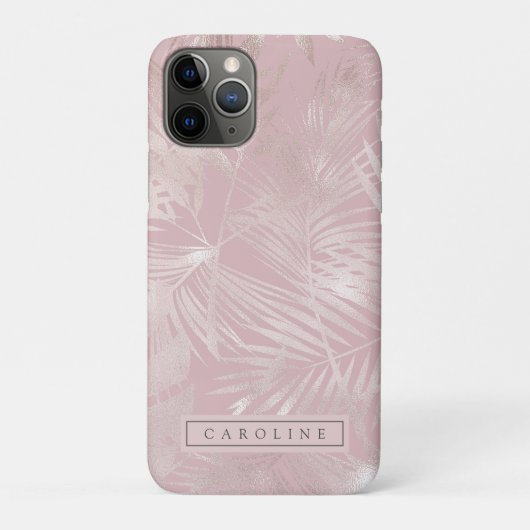Moderne rosy Gold Palms Marble-telefoontas Case-Mate iPhone Case (Achterkant)