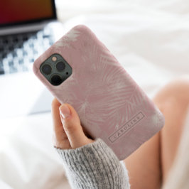 Moderne rosy Gold Palms Marble-telefoontas Case-Mate iPhone Case