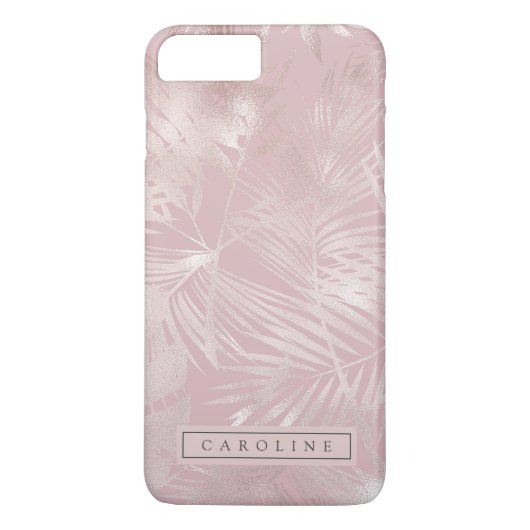 Moderne rosy Gold Palms Marble-telefoontas Case-Mate iPhone Case (Achterkant)