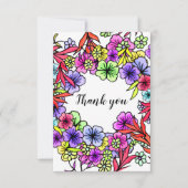 Moderne rotsbloem bedankt je kaart voor haar (Voorkant)