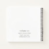 Moderne rotsconservatieve minalistische handbedien notitieboek (Achterkant)