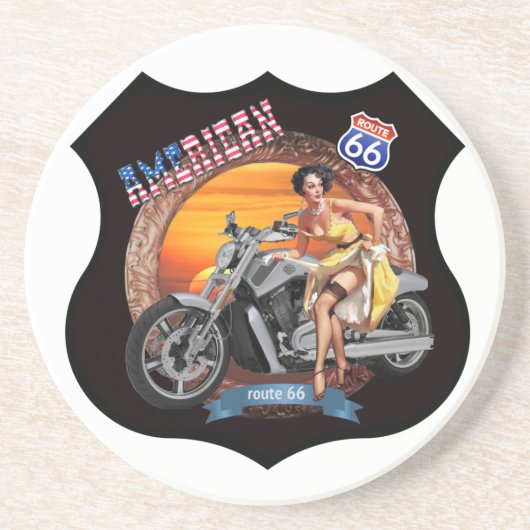 Moderne route 66 Onderzetter (Voorkant)