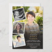 Moderne rouwfoto collage viering van het leven kaart (Voorkant)