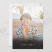 Moderne rouwfoto collage viering van het leven kaart (Achterkant)