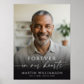 Moderne rouwfoto tekst welkomstbord poster (Voorkant)