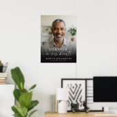 Moderne rouwfoto welkomstbord tekst poster (Thuiskantoor)