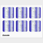 Moderne Royal Blue Silver  Product Label Logo (Vel)