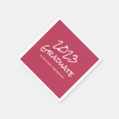 Moderne roze 2023 Afstuderen naam Servet (Hoek)