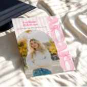 Moderne Roze 2026 Afstudeeruitnodiging Kaart