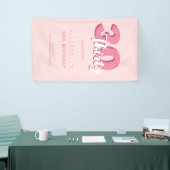 Moderne roze 30e verjaardag spandoek (Beurs)