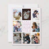 Moderne Roze 8 Foto Collage Beste Moeder Ooit (Voorkant)