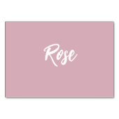 Moderne Roze Aangepaste Floral Weddenschappen Tabe Kaart (Achterkant)