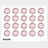Moderne roze aangepaste Hebreeuwse Purim Ronde Sticker (Vel)