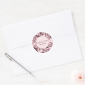 Moderne roze aangepaste Hebreeuwse Purim Ronde Sticker (Envelop)