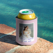 Moderne Roze Aangepaste Trouwfoto Persoonlijk Blikjeskoeler