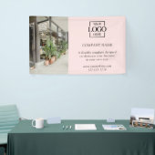 Moderne Roze Aangepaste Zakelijke Logo Professione Spandoek (Beurs)