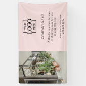 Moderne Roze Aangepaste Zakelijke Logo Professione Spandoek (Verticaal)