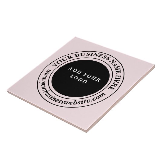 Moderne roze aangepaste zakelijke Logo Tegeltje (Zijkant)