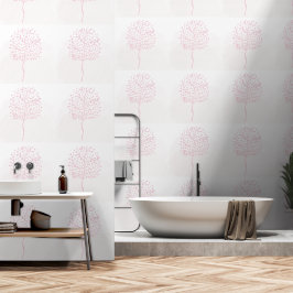 Moderne Roze Abstracte Natuur Behang