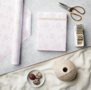 Moderne Roze Abstracte Natuur Cadeaupapier
