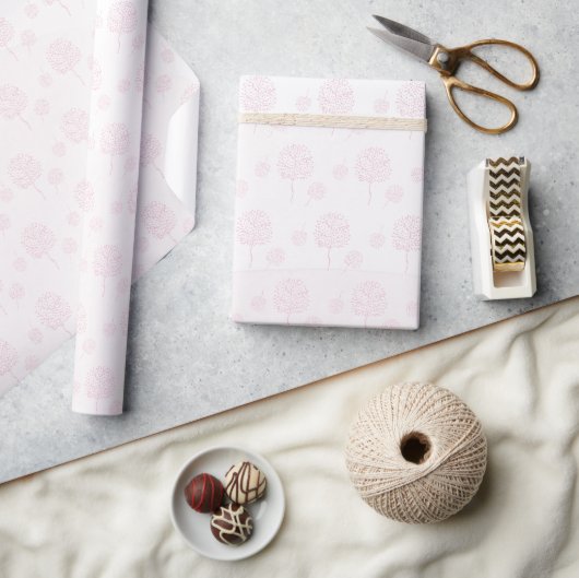 Moderne Roze Abstracte Natuur Cadeaupapier (Crafts)