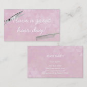 Moderne roze Abstracte patroonhaarlijst Visitekaartje (Voorkant / Achterkant)