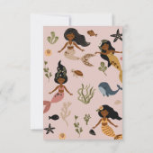 Moderne Roze Afro-Amerikaanse Verjaardag Bedankkaart (Achterkant)