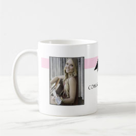 Moderne Roze Afstudeercongratulaties Afstuderen Koffiemok