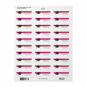 Moderne, roze afstuderen 2021 pet zwart, wit etiket (Full Sheet)