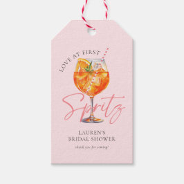 Moderne Roze Aperol Spritz Bruidsfeest Cadeaulabel