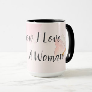 Moderne Roze Aquarel Wat Hou ik ervan om een vrouw Mok