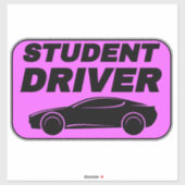 Moderne Roze Auto Sticker voor Nieuwe Student Driv (Vel)