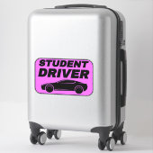 Moderne Roze Auto Sticker voor Nieuwe Student Driv (Koffer)