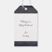 Moderne Roze Auto Zwart Krijt Vakantie Kerstmis Cadeaulabel (Achterkant)