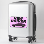 Moderne Roze Autosticker (Student Nieuwe Rijder) Sticker (Koffer)