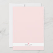 Moderne roze Baby Baby shower Kaart (Achterkant)