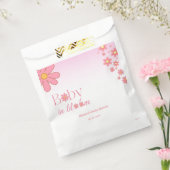 Moderne roze baby shower bedankzakje (Gezegeld)