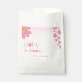 Moderne roze baby shower bedankzakje (Voorkant)