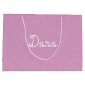 Moderne roze Baby shower Gift Bag Groot Cadeauzakje (Achterkant)