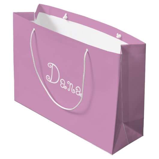 Moderne roze Baby shower Gift Bag Groot Cadeauzakje (Achterkant Gekanteld)