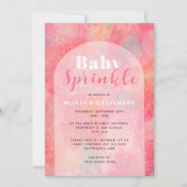 Moderne roze Baby voor Abstracte Waterverf Kaart (Voorkant)