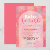 Moderne roze Baby voor Abstracte Waterverf Kaart (Voorkant / Achterkant)