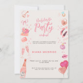 Moderne Roze Bachelorette-feestweekend Itinerarium Kaart (Voorkant)