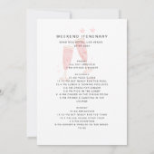 Moderne Roze Bachelorette Party Weekend Interieur Kaart (Achterkant)