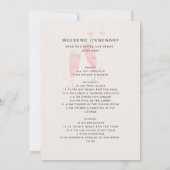 Moderne Roze Bachelorette Party Weekend Interieur Kaart (Achterkant)