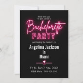 Moderne roze bachelorette Party Weekend Itinerary Kaart (Voorkant)
