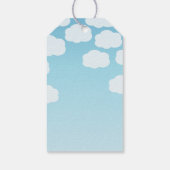 Moderne roze ballonnen baby meisje eerste verjaard cadeaulabel (Achterkant)